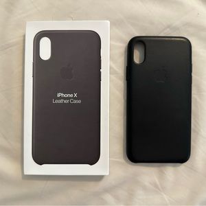iPhone X Leather Case - Black